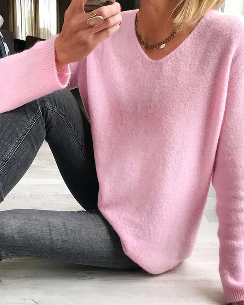 Ella Damen Chic Strickpullover