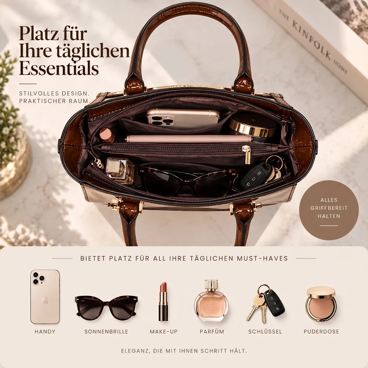 Finesse | 2-teiliges Damen-Handtaschen-Set – Shopper & Geldbörse