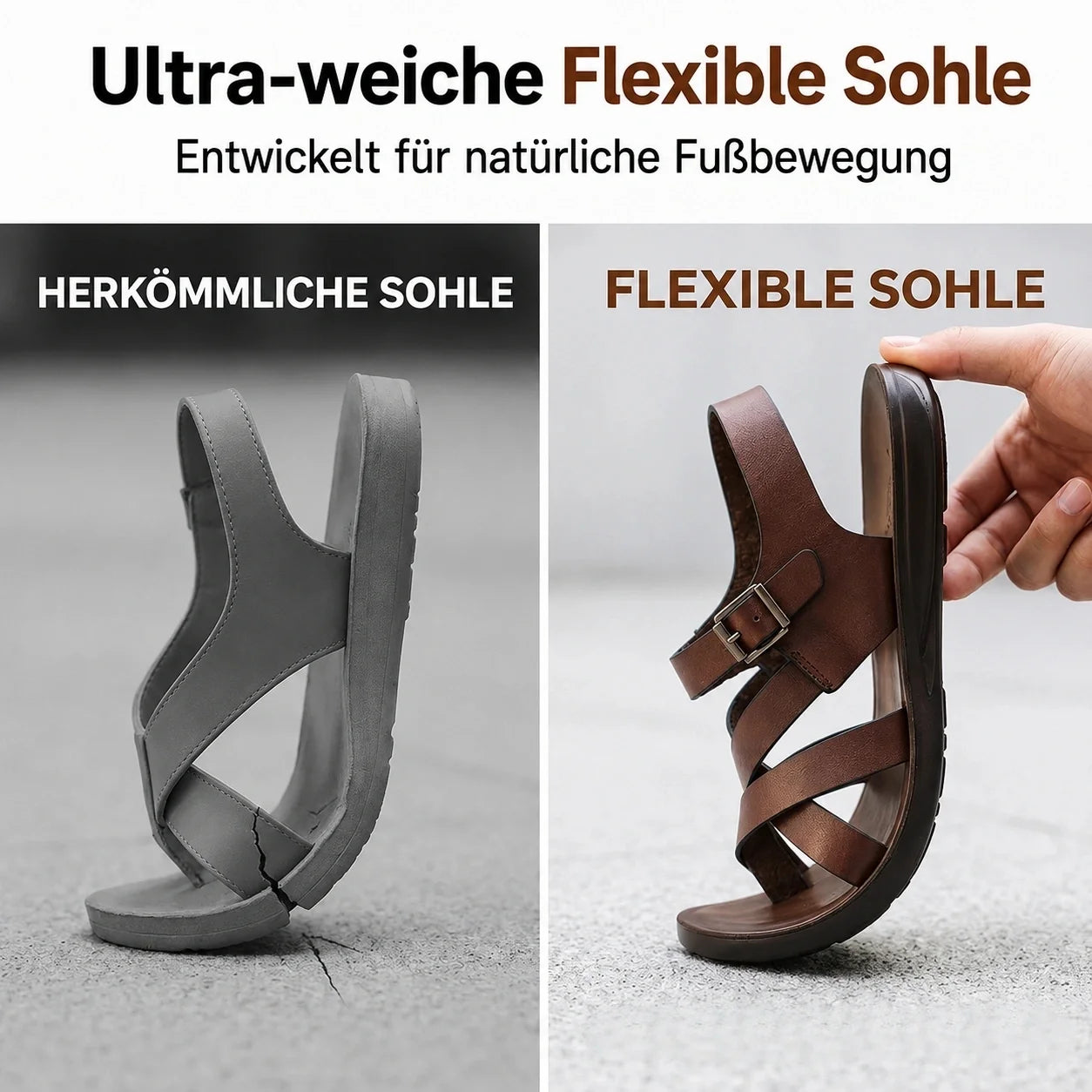 Roman | Herren Sandalen – Lässig, Weiche Sohle & Perfekt für den Strand