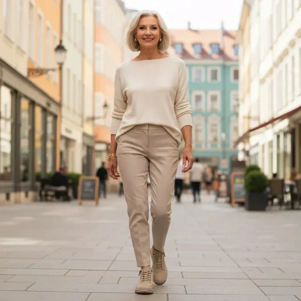 Bequeme Leder-Stiefeletten mit Reißverschluss – Mavie
