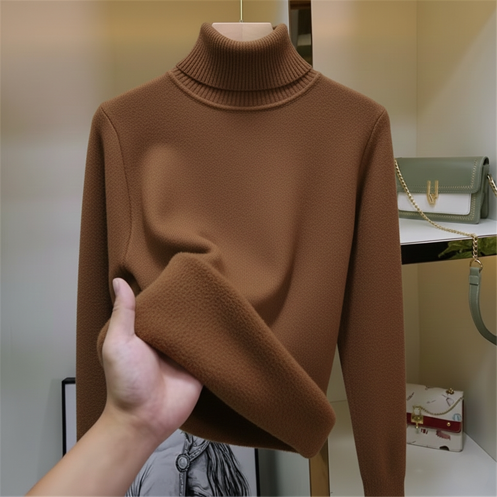 Karen Damen Fleece-Rollkragenpullover