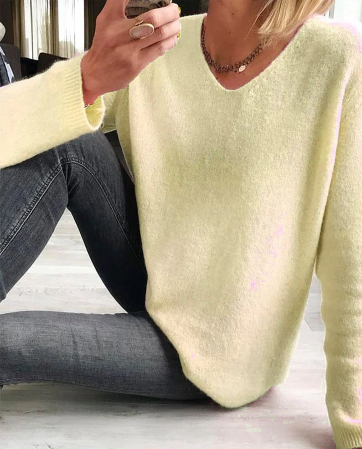 Ella Damen Chic Strickpullover