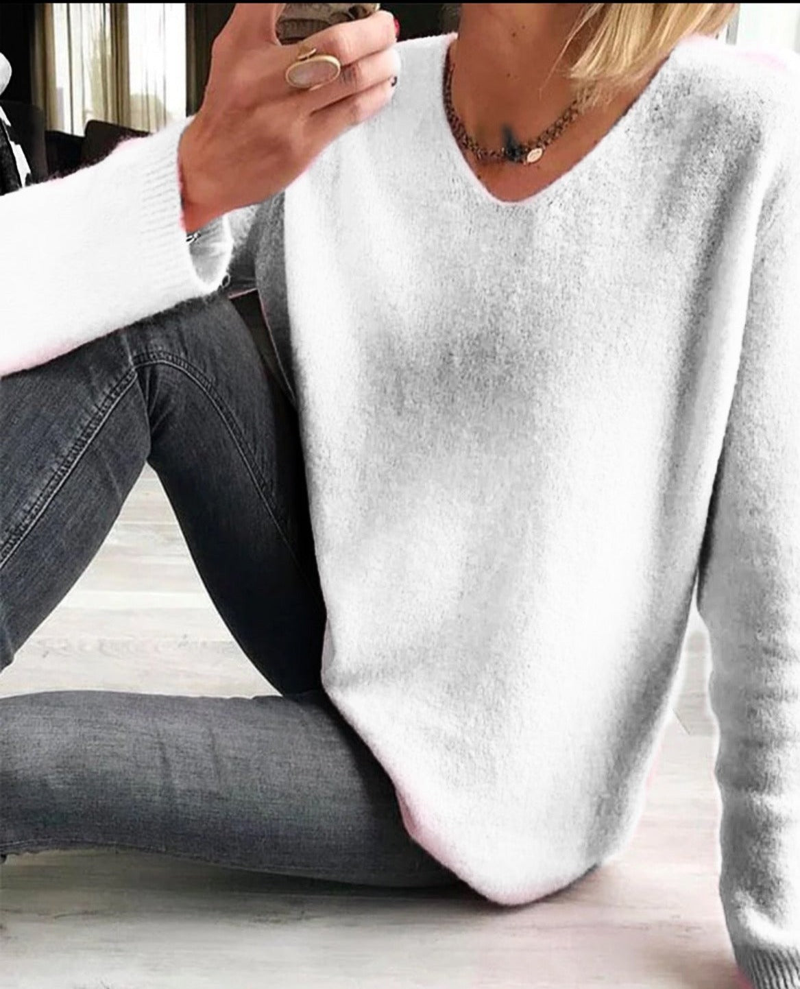 Ella Damen Chic Strickpullover