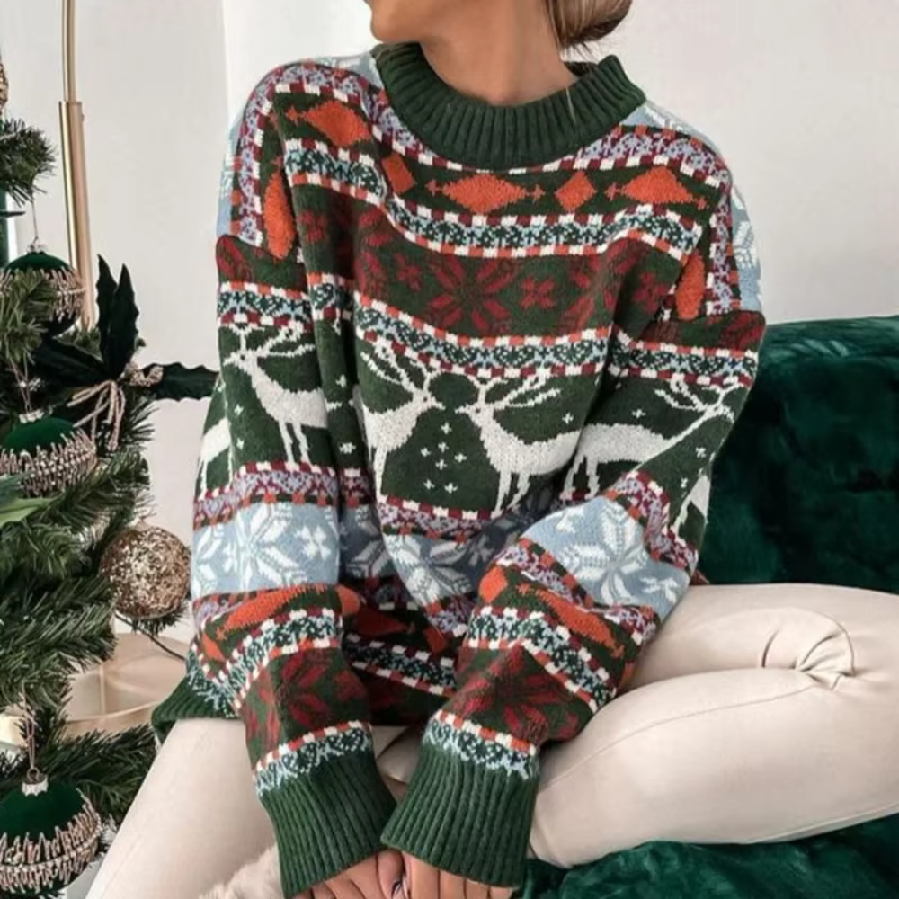 Josy Damen Weihnachtspullover