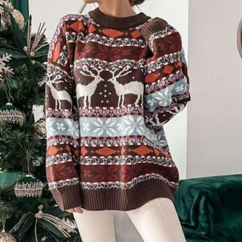 Josy Damen Weihnachtspullover