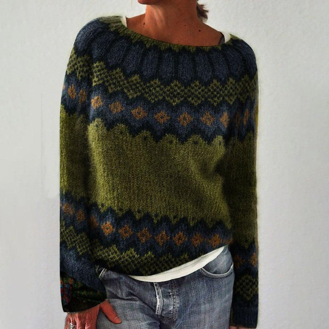 Aveline Damen-Streifenpullover