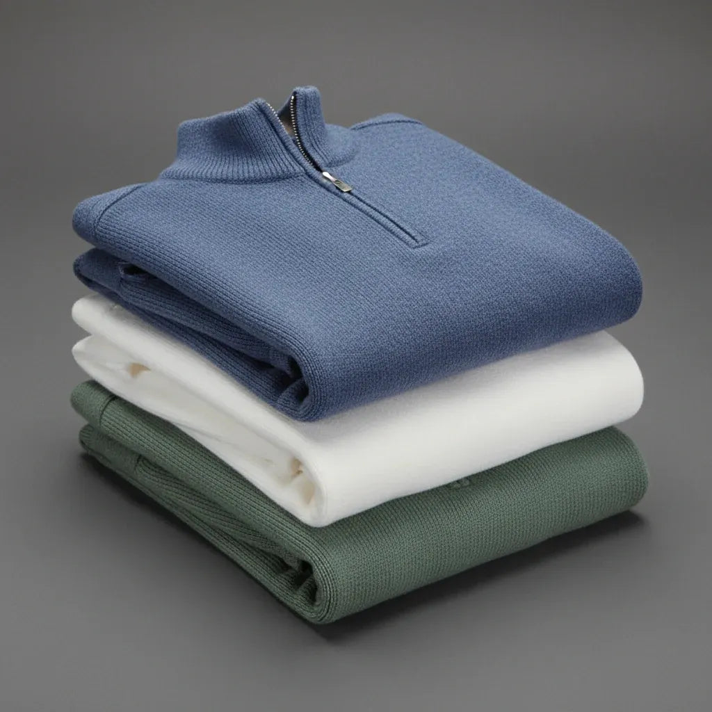 Maurice Pullover mit halbem Reißverschluss