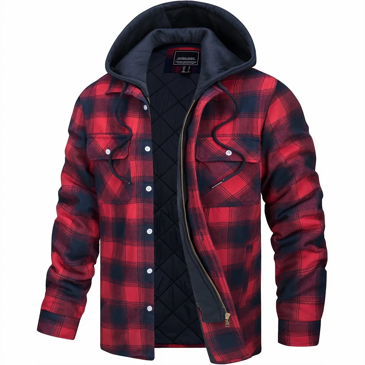 Logan Herren-Flanelljacke mit Kapuze