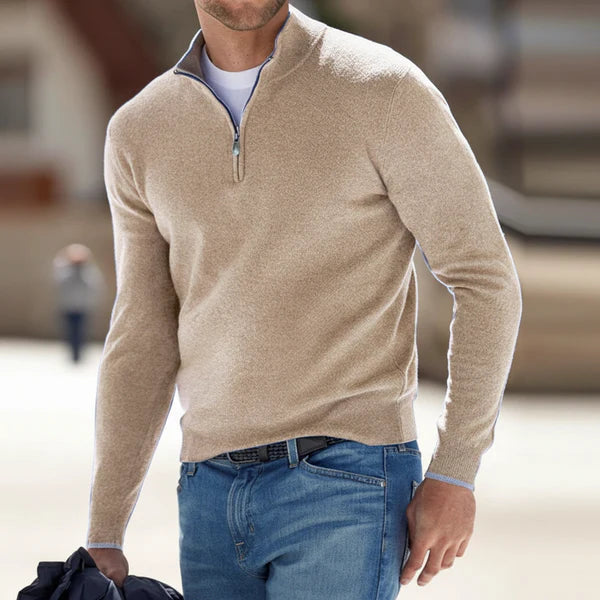 Maurice Pullover mit halbem Reißverschluss