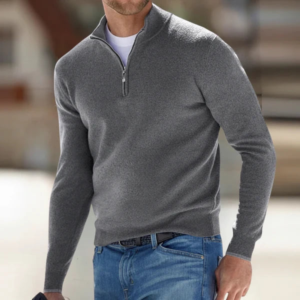 Maurice Pullover mit halbem Reißverschluss