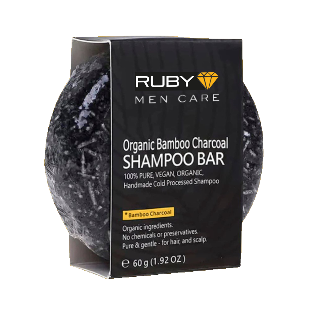 Organische Bambuskohle Shampoo-Bar – Ruby