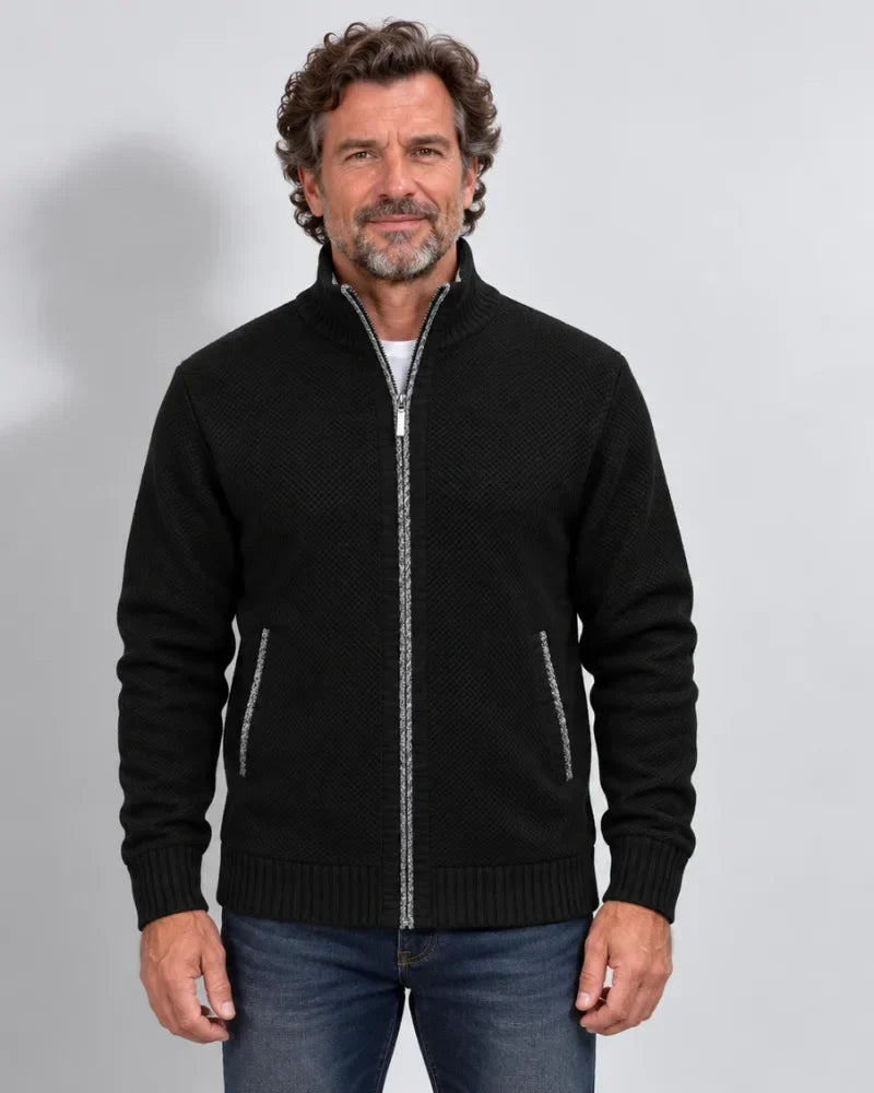 Strickjacke mit Reißverschluss und Fleecefutter - Nordic
