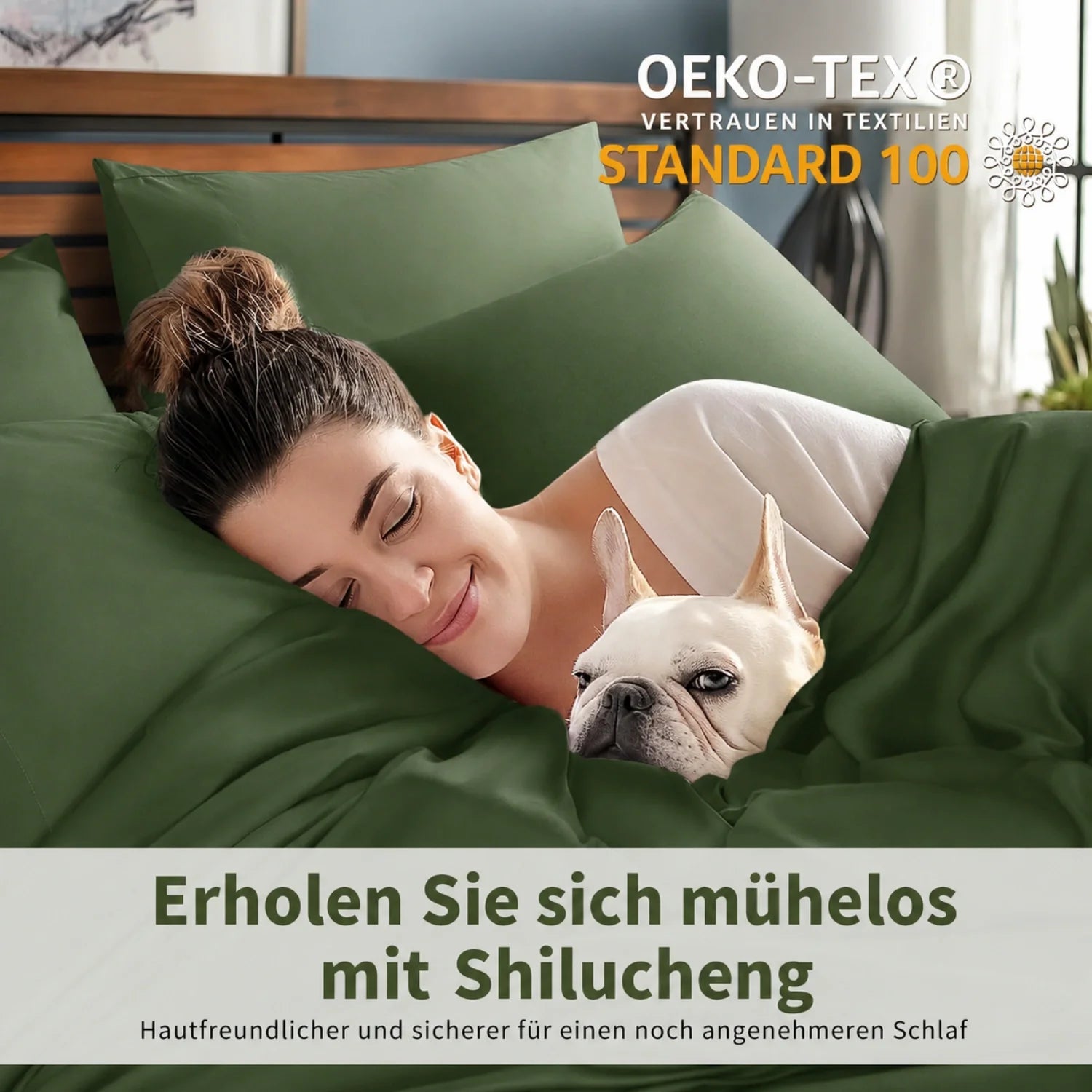 Bambus-Kühlbettwäsche-Set 4 Teile