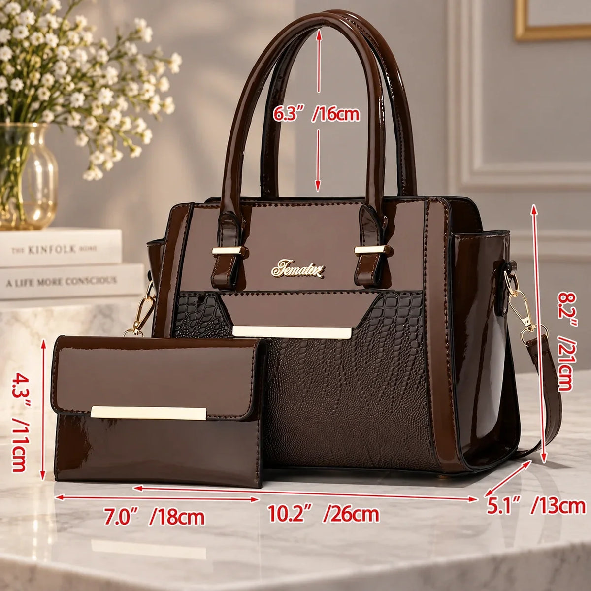 Finesse | 2-teiliges Damen-Handtaschen-Set – Shopper & Geldbörse