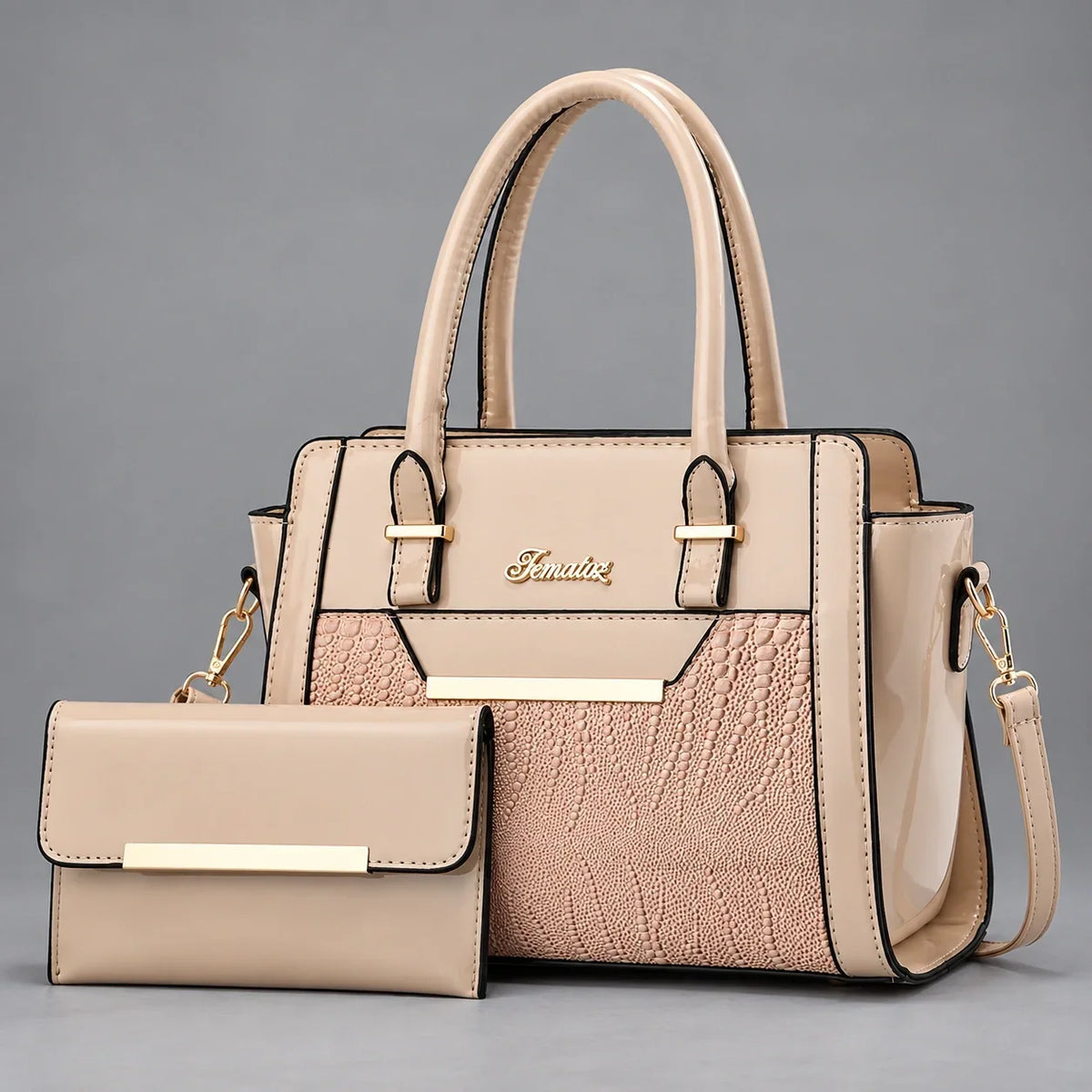 Finesse | 2-teiliges Damen-Handtaschen-Set – Shopper & Geldbörse