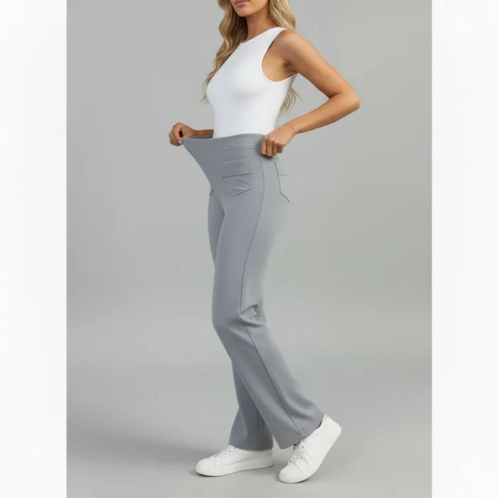 Sophie Stretchhose mit hoher Taille und Seitentaschen