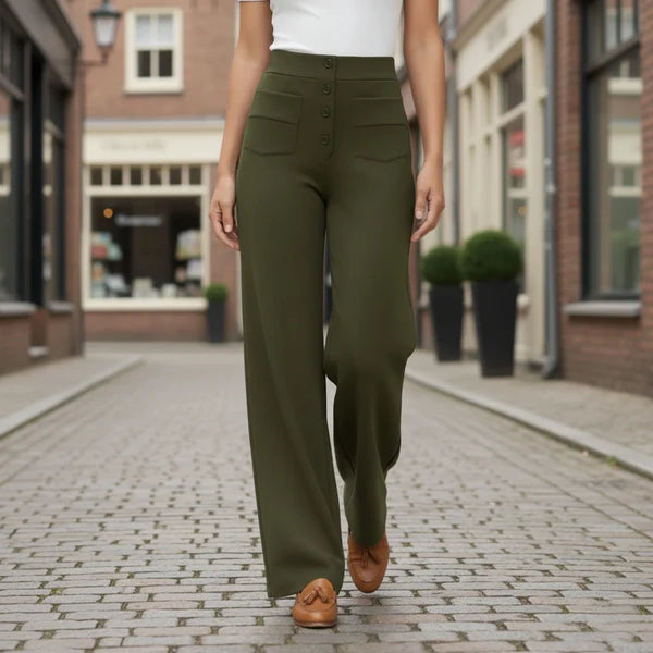 Sophie Stretchhose mit hoher Taille und Seitentaschen