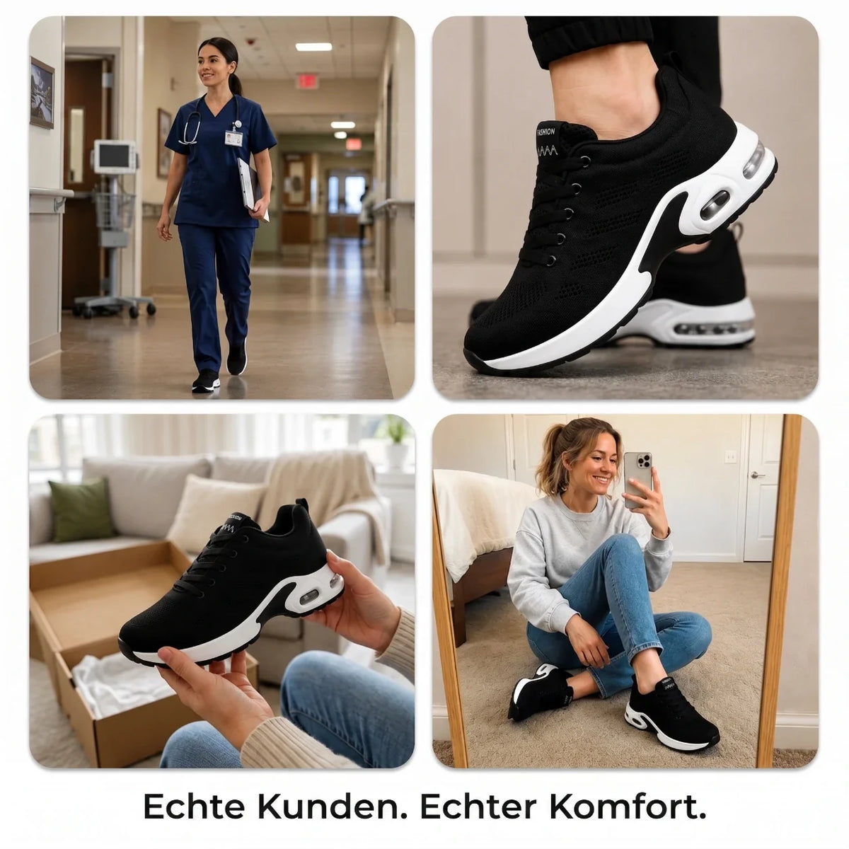 OrthoWalk™ – 12-Stunden-Arbeitsschuhe zur Linderung von Fuß-, Knie- & Rückenschmerzen