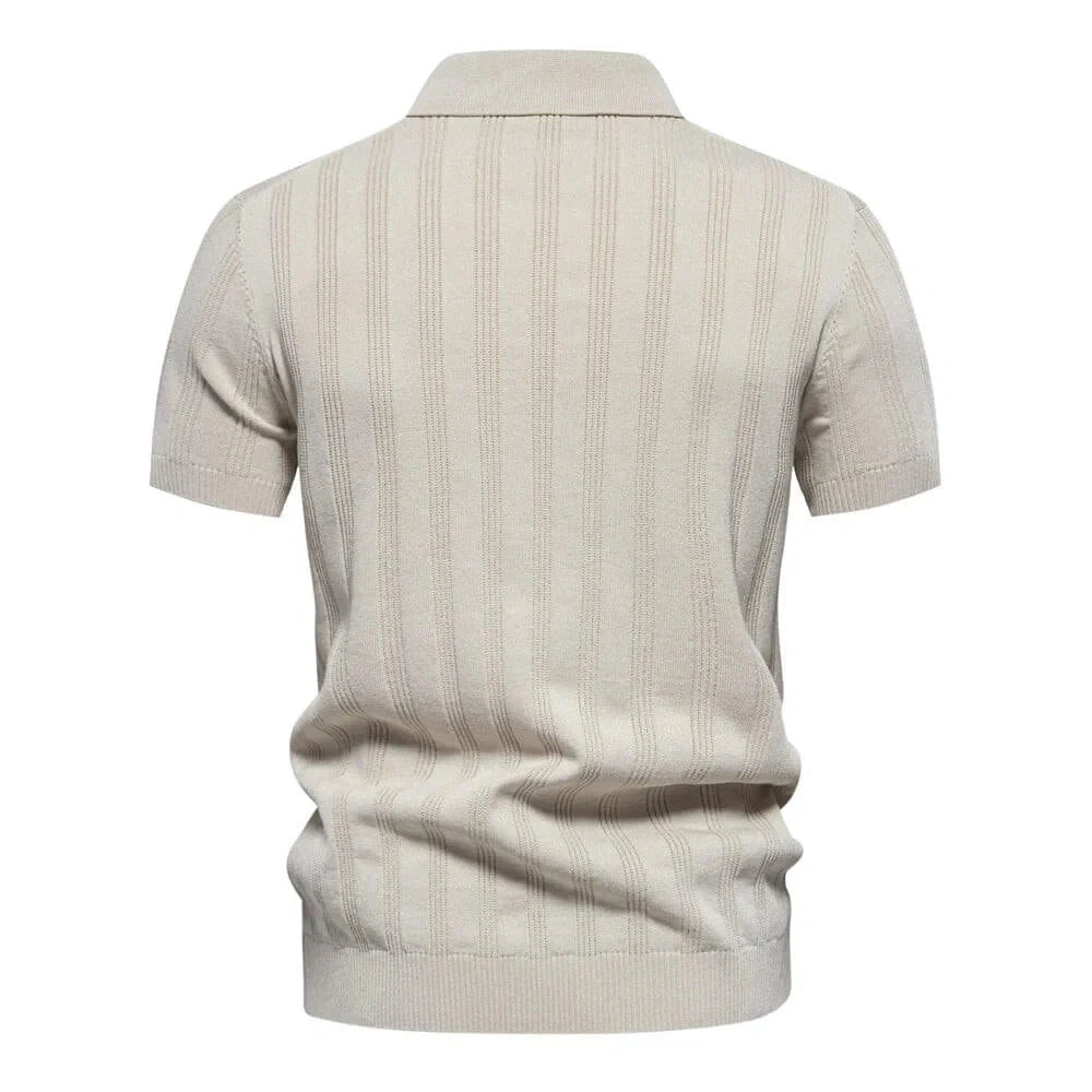 Alvero Strick Herren-Poloshirt